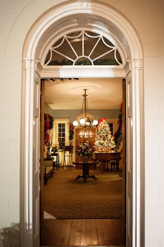Entrance Hallway of Main House decorated for holidays