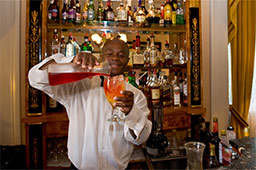 Bartender pouring drink